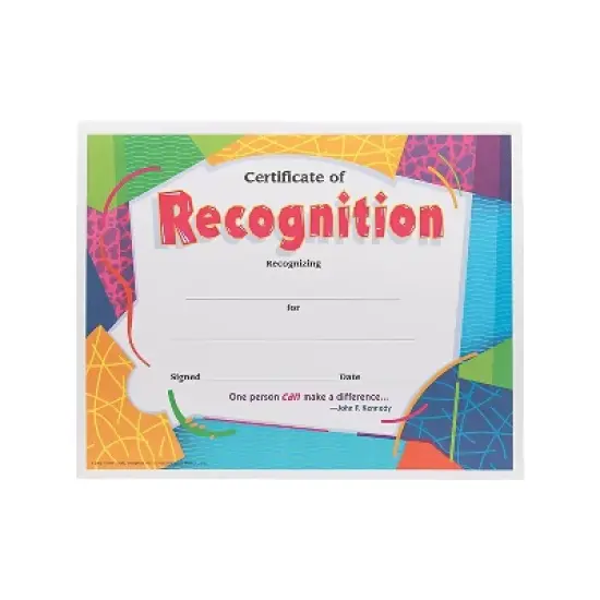 Trend Certificate of Recognition Awards 8-1/2 x 11 30/Pack T2965 image {1}