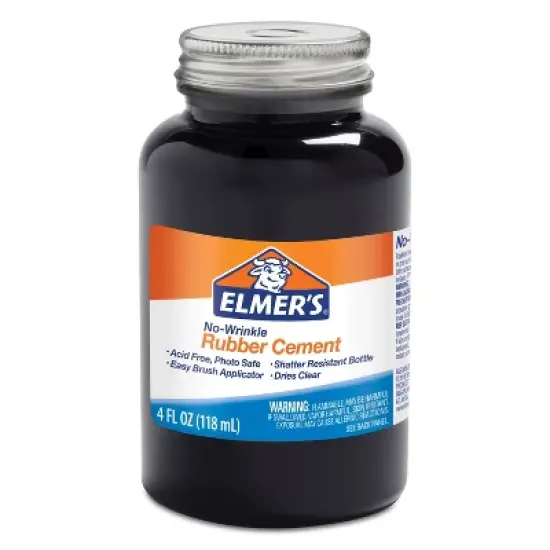Elmer's 4oz Rubber Cement Adhesive with Brush Applicator image {2}