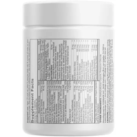 Codeage Teen Fermented Multivitamin Vegan Capsules - 60ct image {1}