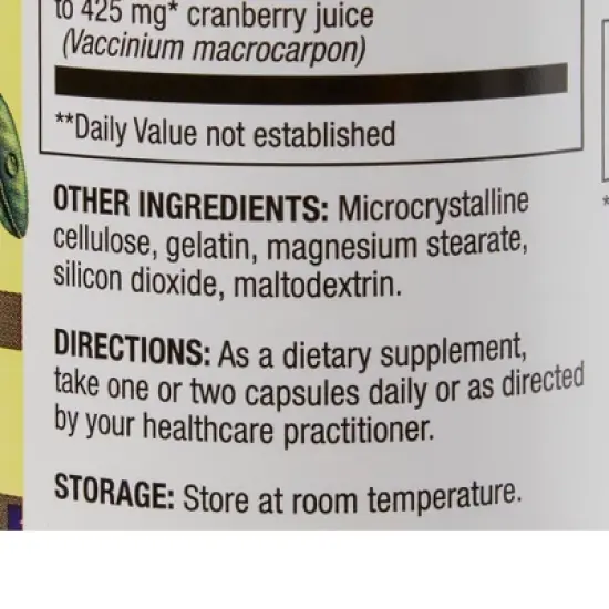 Optimum Cranberry Juice Extract 425mg Capsule, 100 Ct image {2}