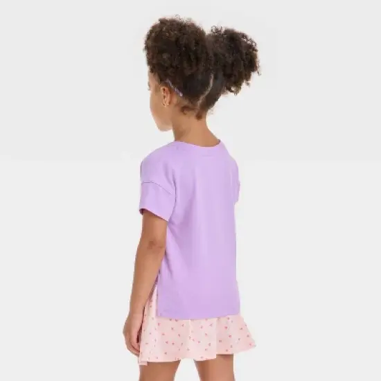 Toddler Girls' Butterfly Graphic T-Shirt - Cat & Jack&trade; Lilac Purple image {2}