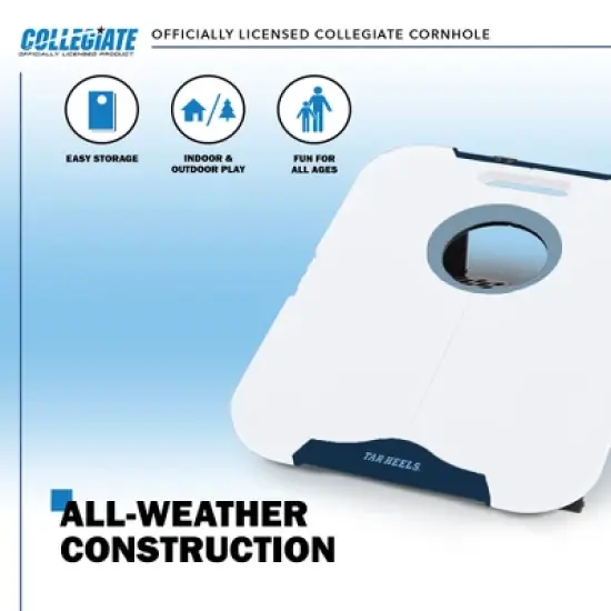 NCAA North Carolina Tar Heels All-Weather Travel Cornhole Set image {2}