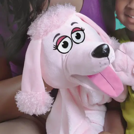 Happy Nappers Cuddleuppets: Poodle - Pink - 2-In-1: Plush Puppet & Blanket image {4}