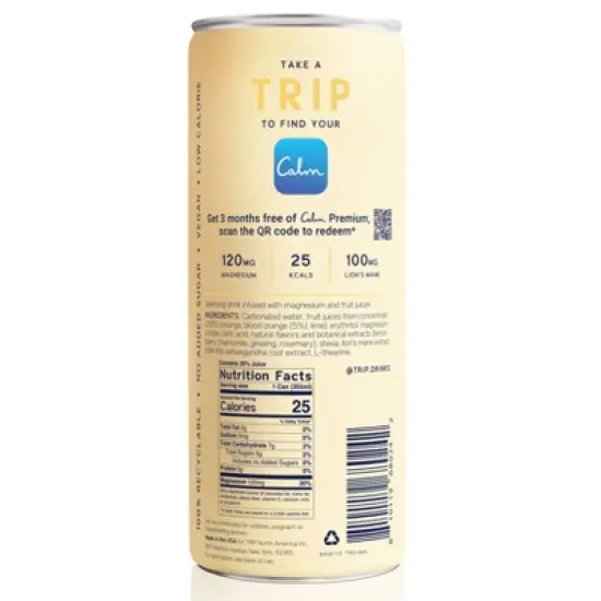 TRIP Mindful Blend Blood Orange Lightly Sparkling Botanicals - 12 fl oz Can image {4}