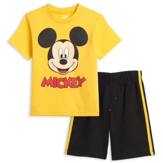 Disney Mickey Mouse Donald Duck Goofy Pluto Graphic T-Shirt  and Mesh Shorts Outfit Set Infant to Little Kid image {17}