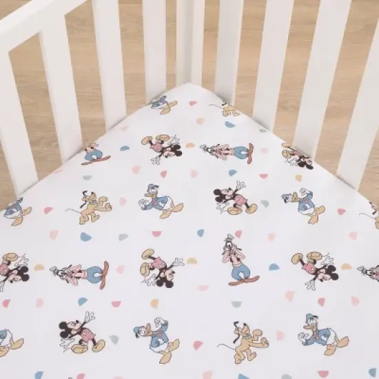 Disney Baby Mickey Mouse and Friends Fitted Crib Sheet image {1}