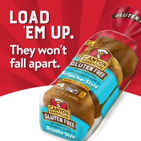 Canyon Bakehouse Brioche Gluten Free Hamburger Buns - 13.5oz image {6}