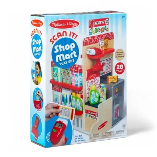 Melissa & Doug Wooden Scan It! Shop Mart Play Set With Electronic Scanner And Wooden Play Food To Scan: Toy Kitchen with Creative Accessories image {2}