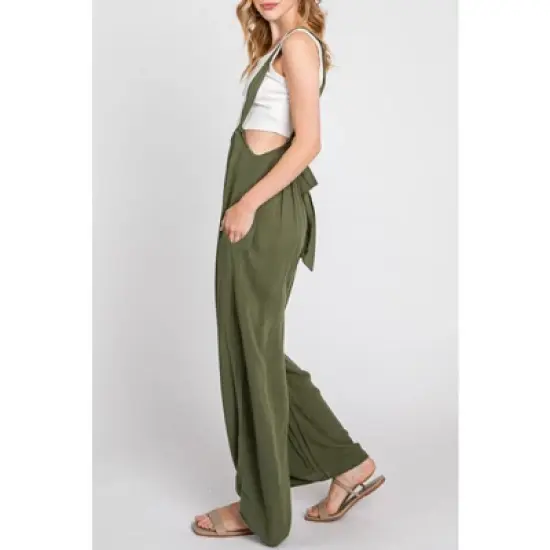 August Sky Women's Suspender Style Jumpsuit image {1}