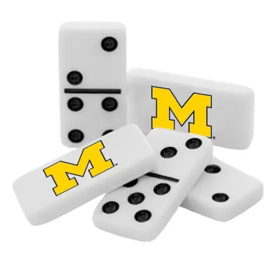 MasterPieces Officially Licensed NCAA Michigan Wolverines 28 Piece Dominoes Game for Adults image {2}