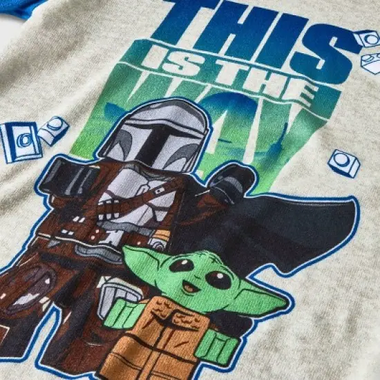 Boys' LEGO Star Wars: The Mandalorian Snug Fit 4pc Pajama Set - Blue image {2}