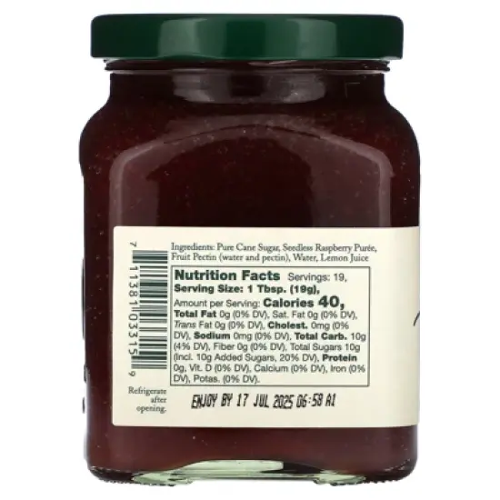 Stonewall Kitchen Seedless Raspberry Jam, 12.5 oz (354 g) image {1}