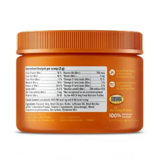 Zesty Paws Skin & Coat Unflavored Vitamin and Supplements Powder - 150g image {1}