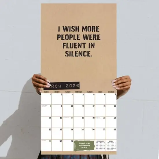 TF Publishing 13.5"x14.5" 2026 Anti-Affirmations Wall Calendar image {3}