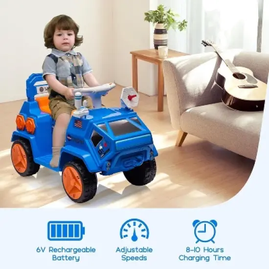 Kids Ride On ATV, Electric Toddlers Car, with Flash Lights, Music, Easy Control, for Indoor/Outdoor Use, Ride on Toy for Kids image {2}