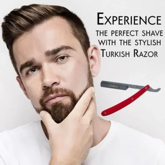 L3 - Level 3 Turkish Razor - Rust Free Straight Edge Razor (Red) image {2}