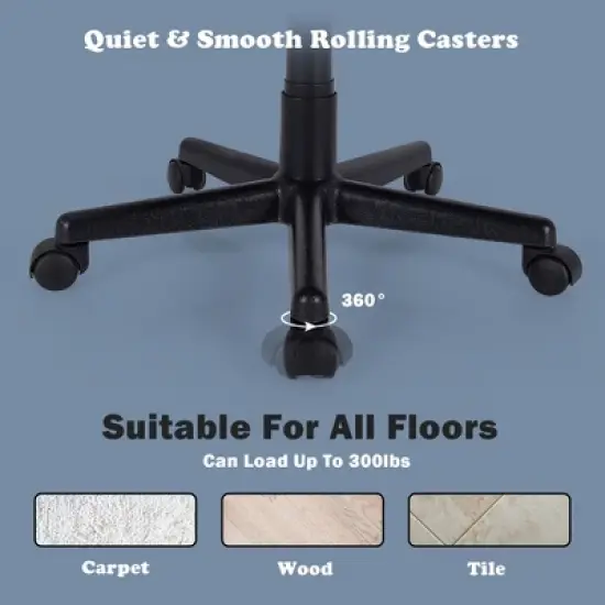 Costway Mid-Back Office  Executive Chair Mesh Chair Height Adjustable  w/ Lumbar Support image {9}