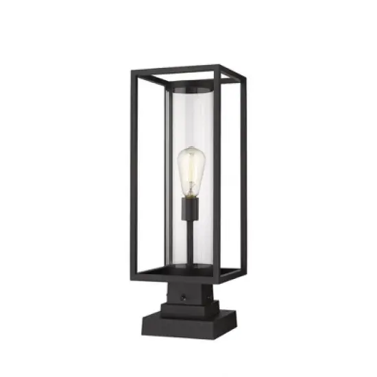 Dunbroch Outdoor Pier Mount Lantern - 8" x 22.75", Dimmable, Wet Rated, Aluminum image {3}