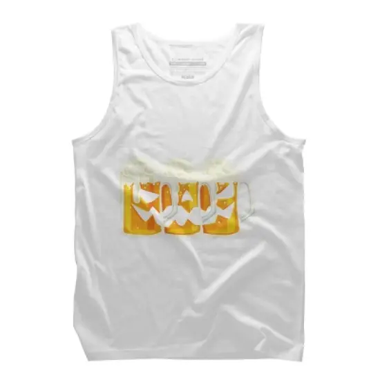 Men's Design By Humans Halloween Jack O Lantern Beer Drinking By RedBirdLS Tank Top image {7}