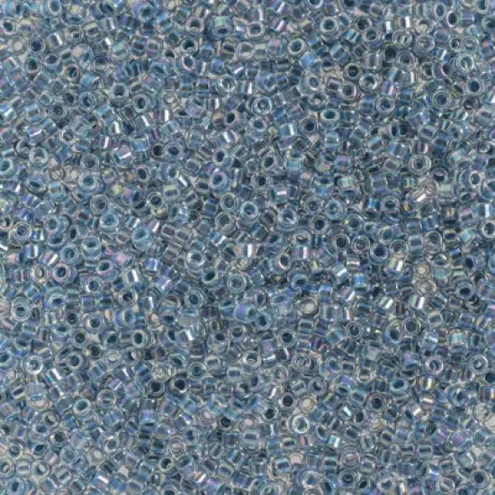 John Bead Miyuki Delica Bead 11/0 RD Light Blue Lined-Dyed (DB0058) 5.2gms Vial image {1}