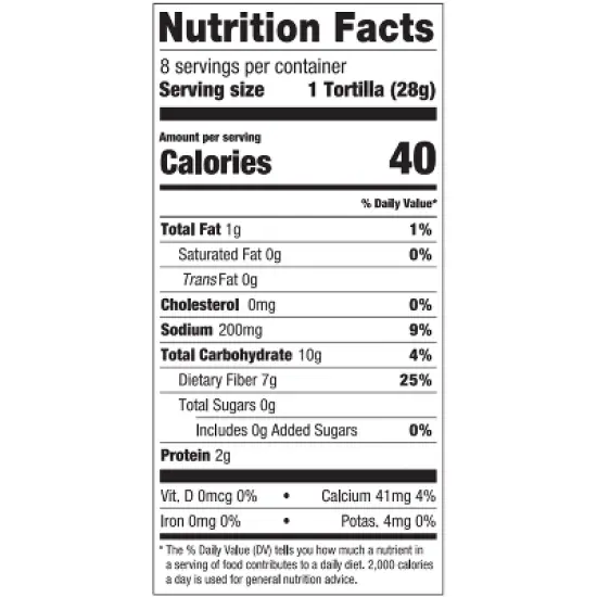 La Banderita Carb Counter Snack Size Keto Friendly Flour Tortillas - 7.9oz/8ct image {4}