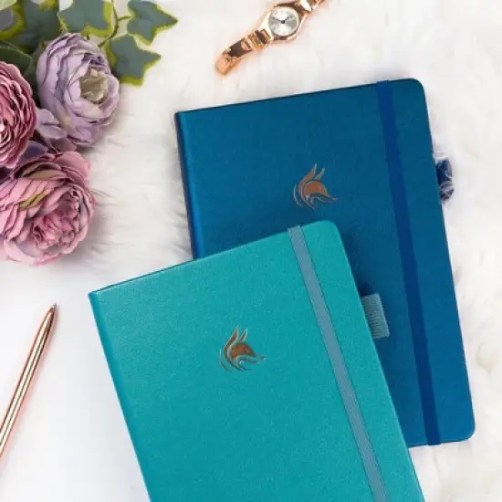 Undated Premium Planner Weekly/Monthly 8"x5.5" Aquamarine- Clever Fox image {5}