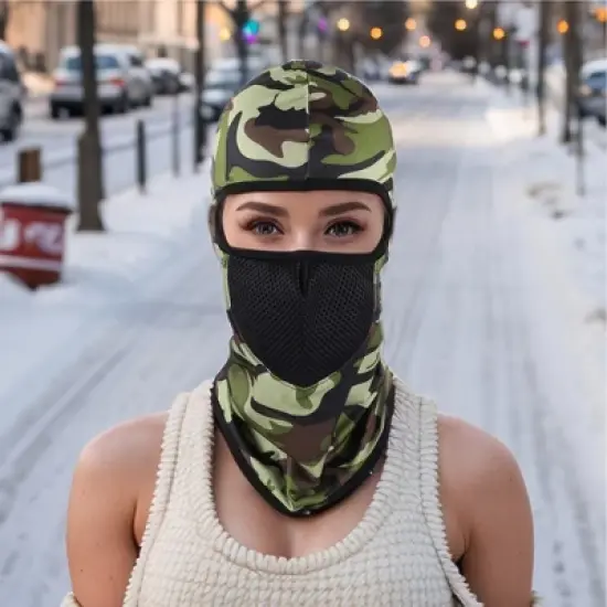 Unique Bargains Camouflage Balaclava Face Mask 1 Pc image {1}