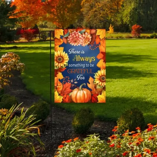 Briarwood Lane Fall Garden Flag 12x18 For Outdoor Always Be Grateful For Fall Garden Flag Flags For Outside image {3}