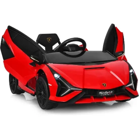 Costway 12V Ride on Car  with 2.4G Remote Control LED Lights MP3 Music Horn image {13}