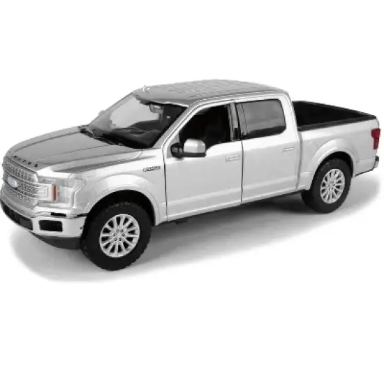 2019 Ford F-150 Limited Crew Cab Pickup Truck Metallic Silver 1/24-1/27 Diecast Model Car by Motormax image {1}