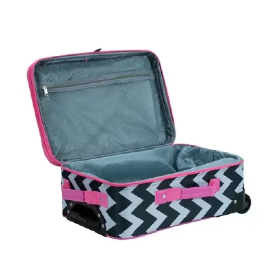 Rockland Escape 4pc Softside Checked Luggage Set image {7}