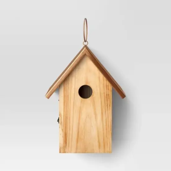 12" Metal and Wood Bird House Copper - Threshold&trade; image {2}