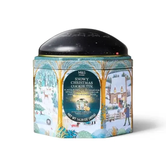 M&S Snowy Night Cookie Tin - 14.28oz image {3}