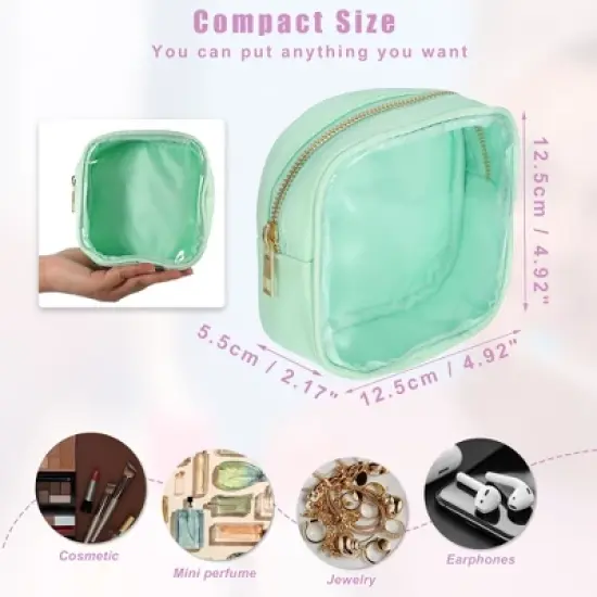 Unique Bargains Waterproof Clear Mini Makeup Bag 1 Pc image {3}