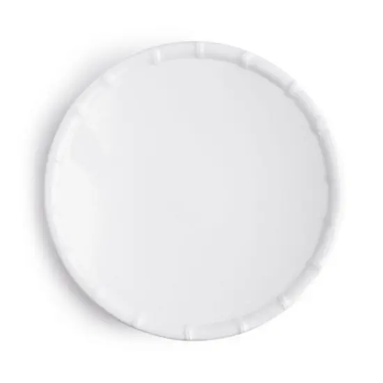 Q Home | Zen Bamboo White 11" Melamine Dinner Plate, Set of 4 image {1}