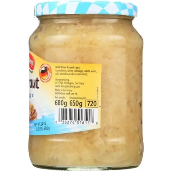 Hengstenberg Sauerkraut Bavarian Style - Case of 12/24 oz image {4}