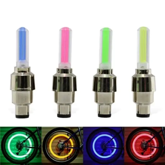 Motion Activated LED Flash Tyre Wheel Valve Cap Light for Car Bike Motorbicycle image {3}