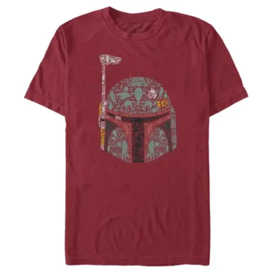 Men's Star Wars Boba Fett Silhouette Helmet Fill T-Shirt image {5}