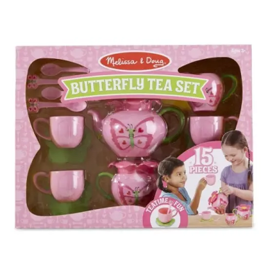 Melissa & Doug Sunny Patch Bella Butterfly Tea Set - Play Food Accessories image {4}