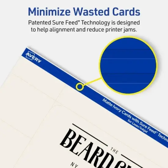 Avery Printable Cards with Rounded Corners, 3" x 5", Matte Ivory, 30ct image {3}