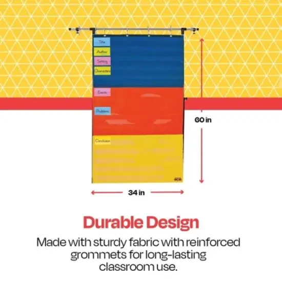School Smart Adjustable Pocket Chart, 60 x 34 Inches image {4}