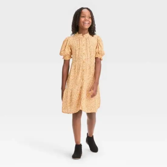 Girls' Ruffle Sleeve Woven Dress - Cat & Jack&trade; image {2}