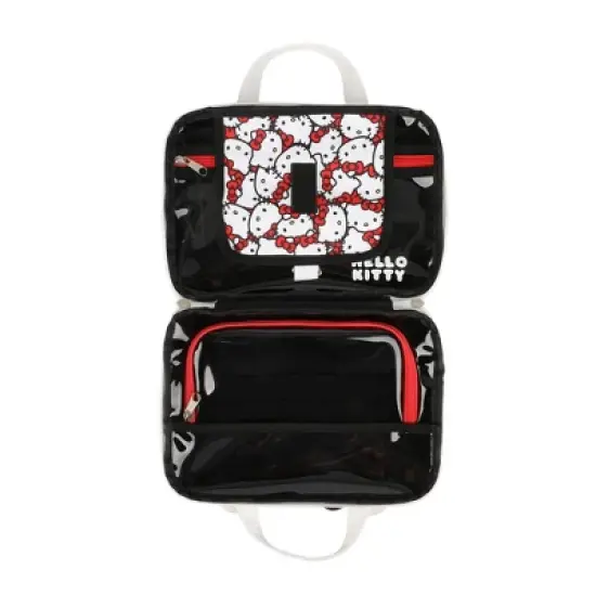 Hello Kitty Foldable Hanging Toiletry Travel Bag Cosmetic Case With 3D Bow image {3}