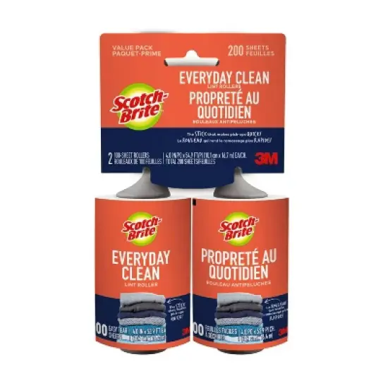 Scotch-Brite Everyday Clean Lint Rollers - 100 sheets Per Roller image {6}