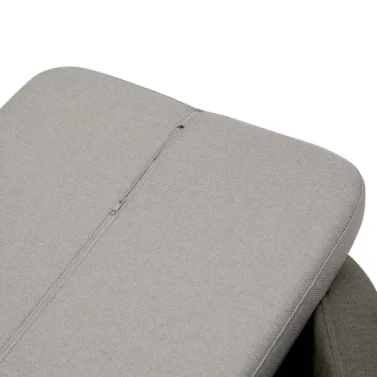 Teamson Pets Bennett 32 Inch Raised Heathered Linen Sofa Dog Daybed with Removable Cushion and Washable Cover for Cats & Small or Medium Dogs, Gray image {9}