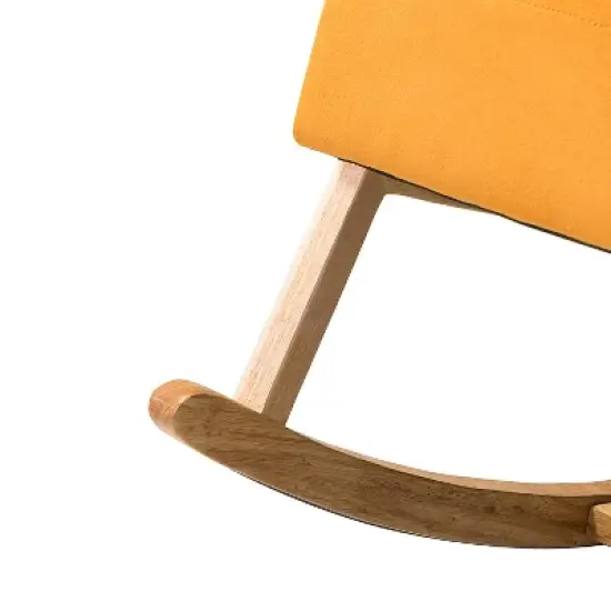 Set of 2 Adena Rocking Accent Chair with Rattan Arms | Karat Home image {8}