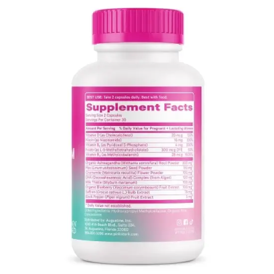 Pink Stork Postpartum Mood Support Dietary Supplement Capsules - 60ct image {1}