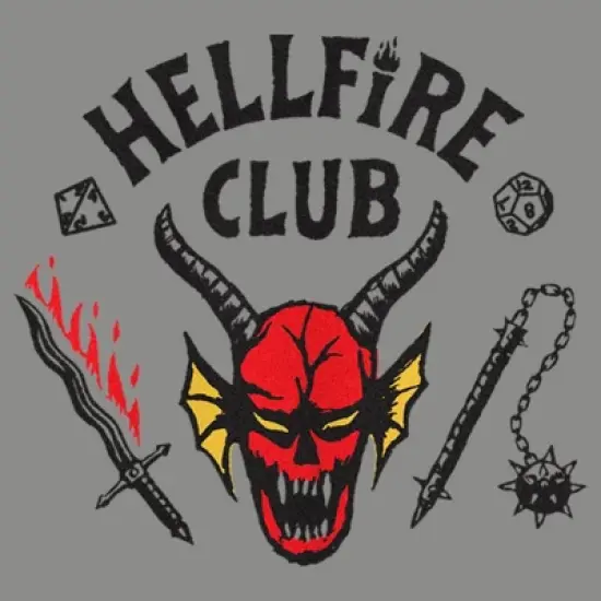 Junior's Stranger Things Welcome to the Hellfire Club Cowl Neck Sweatshirt image {1}