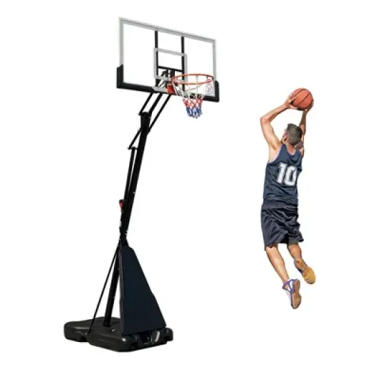 SKONYON 54 in. Portable Basketball Hoop System, Height Adjustable image {9}