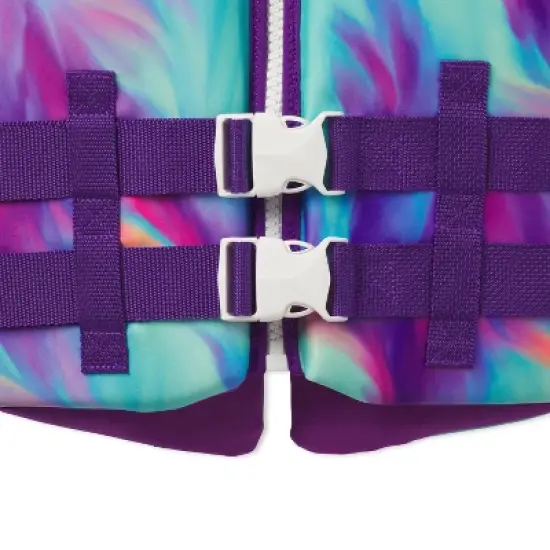Speedo Junior Life Jacket Vest - Purple: Youth 50-90 lbs, Polyethylene/Polyester, Swim Gear image {2}